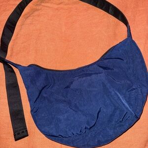 Navy Baggu Nylon Crescent Bag